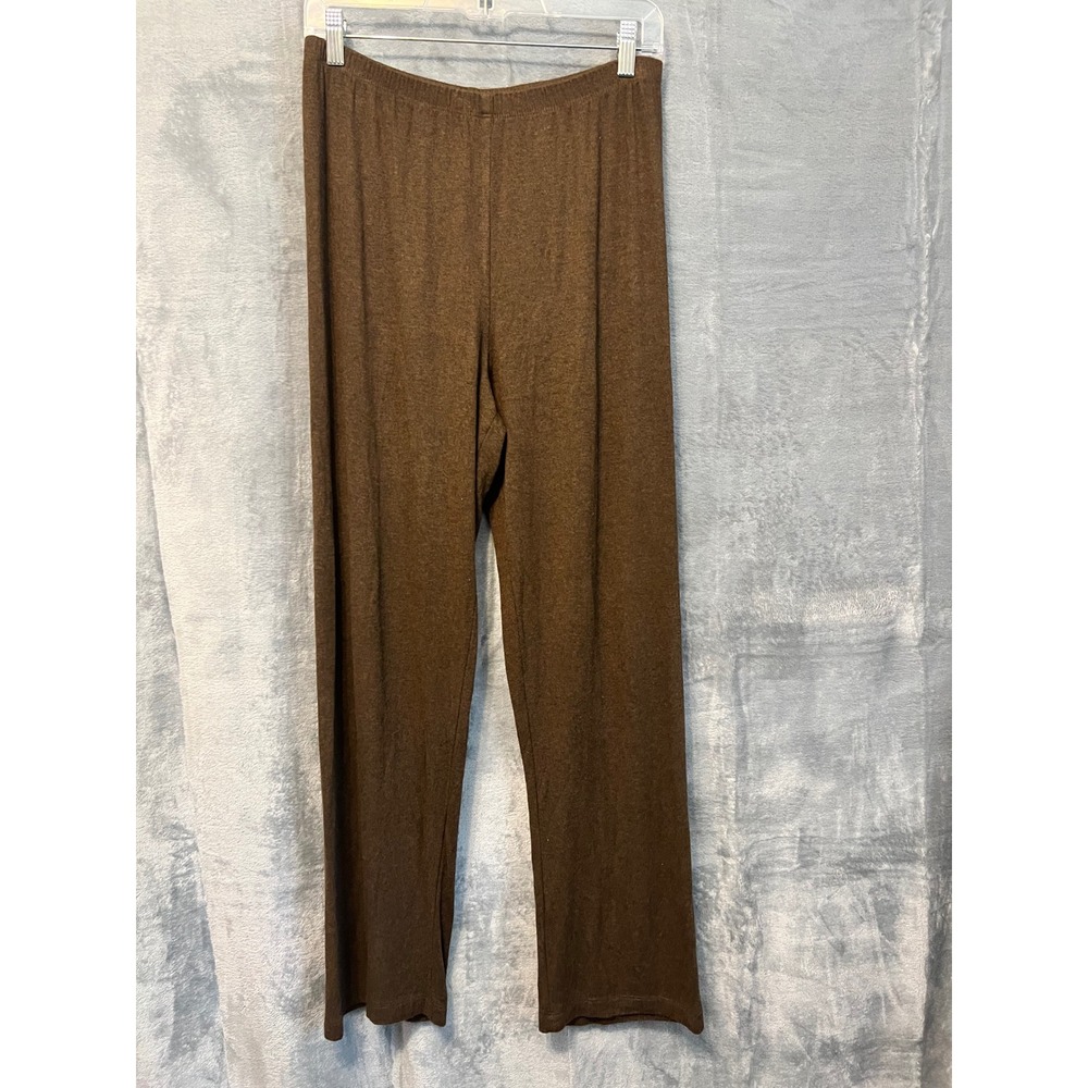 Chicos Design Brown Pull On Knit Pants‎ Comfortable Lounge Casual Womens Size 12